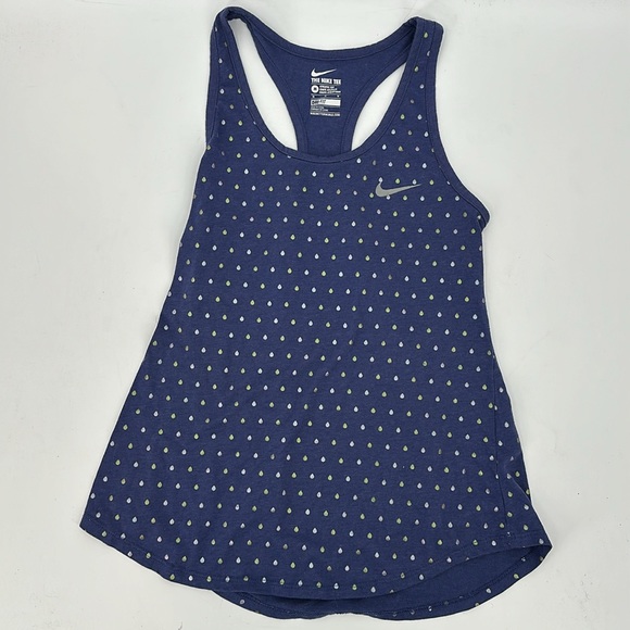 Nike Tops - Nike tank top size medium blue polka dot